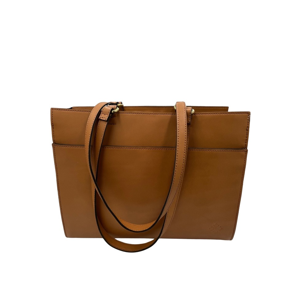 Patricia Nash Tan Brown Leather Woven Tote Shoulder Bag P167232